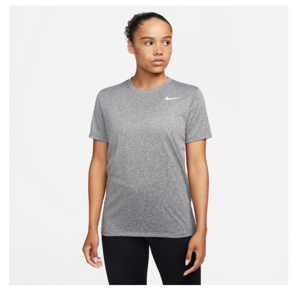 Nike XL Women’s Dri-FIT Legend T-Shirt, Pure Black/ Heather White - Picture 6 of 6